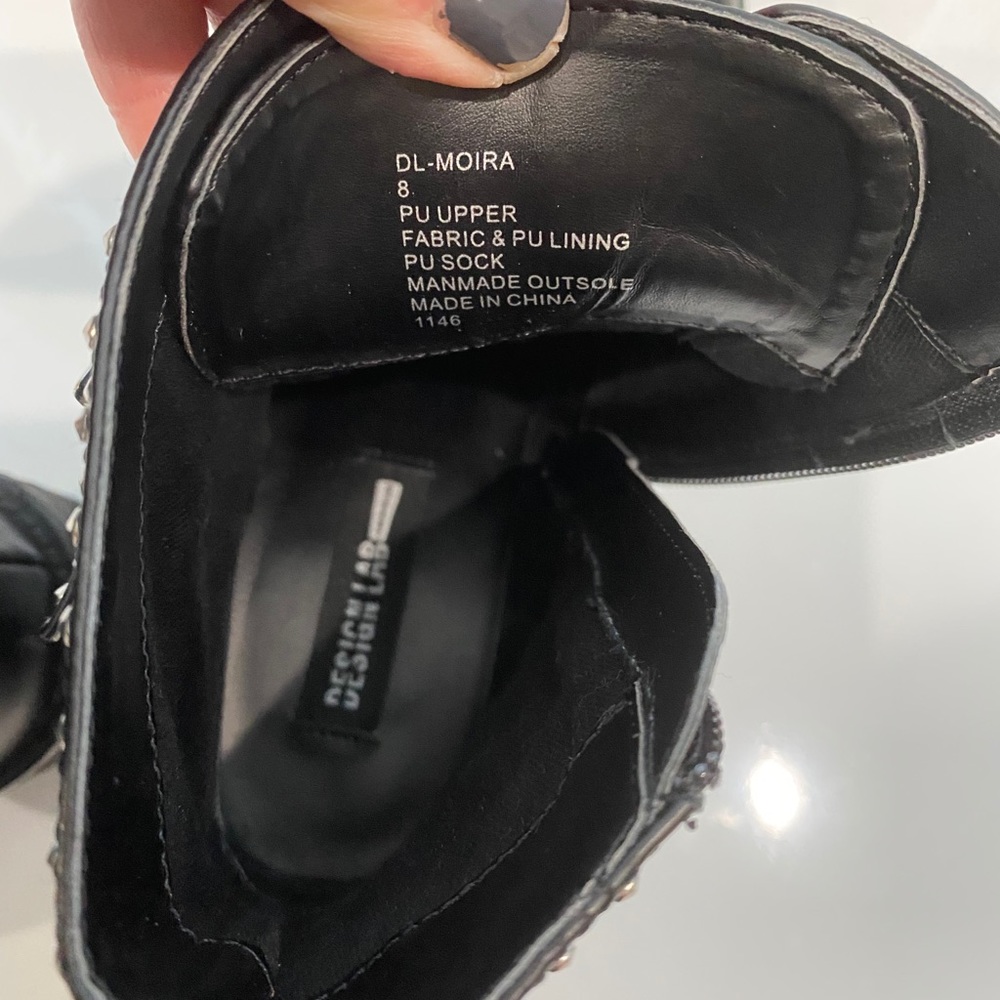 Design Lab Black Studded Monk Strap Boot - image 7